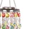 Glitzhome® 18.75" Solar Lighted Hanging Décor with Multicolored Acrylic Jewel Beads
